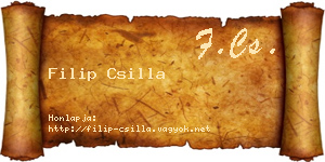 Filip Csilla névjegykártya
