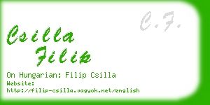 csilla filip business card